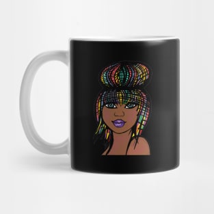 Natural Hair for Black Women Bun Art 1 Mug